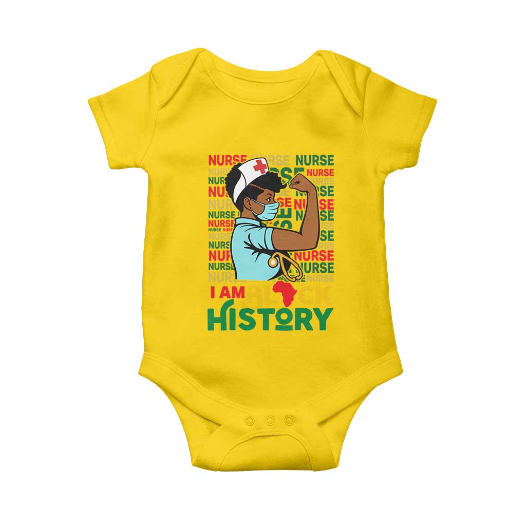 Nurse African American Baby Onesie I Am Black History Strong Feminism TS12 Daisy Print Your Wear