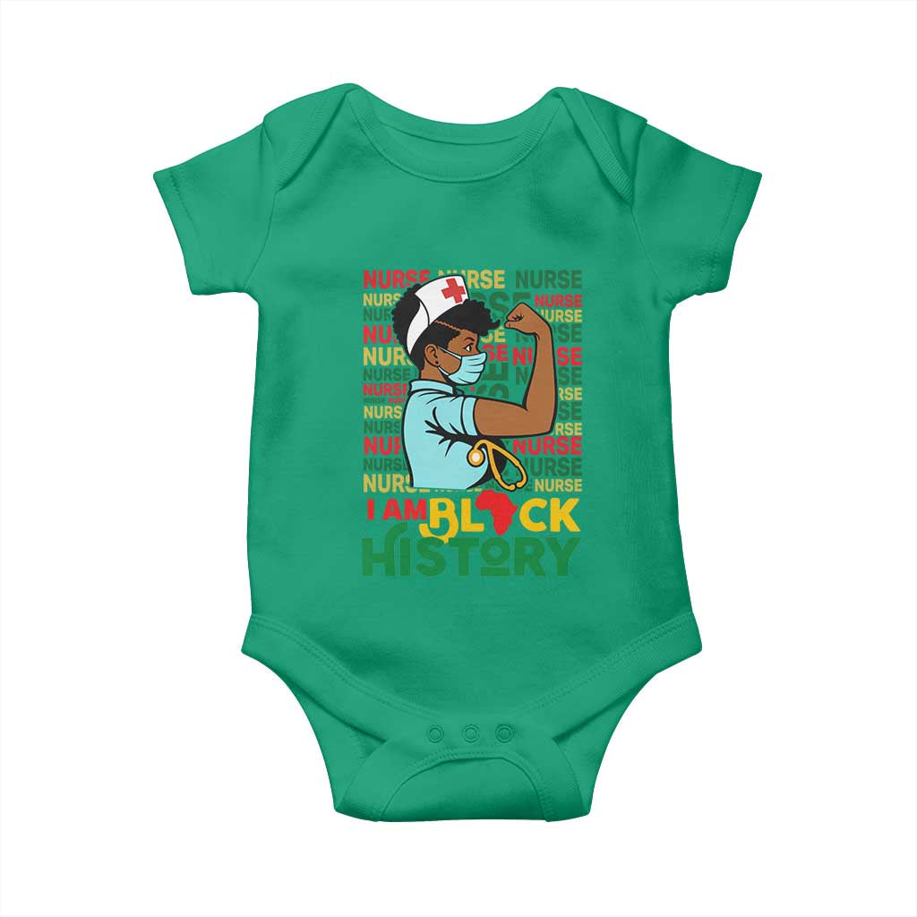 Nurse African American Baby Onesie I Am Black History Strong Feminism TS12 Irish Green Print Your Wear