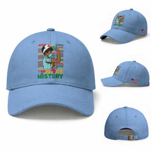 Nurse African American Baseball Cap I Am Black History Strong Feminism TS12 Baseball Cap Universal Fit Light Blue Print Your Wear