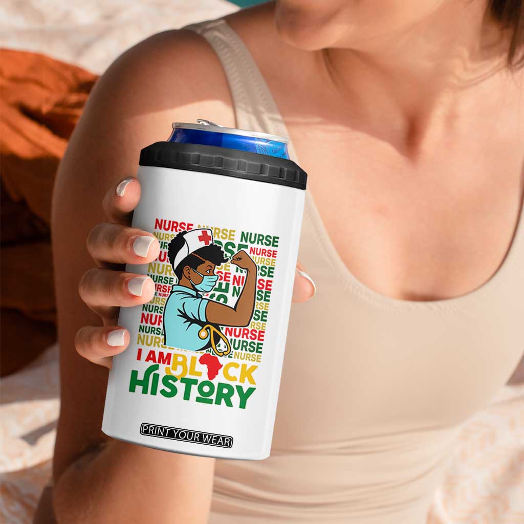 Nurse African American 4 in 1 Can Cooler Tumbler I Am Black History Strong Feminism TS12 Print Your Wear