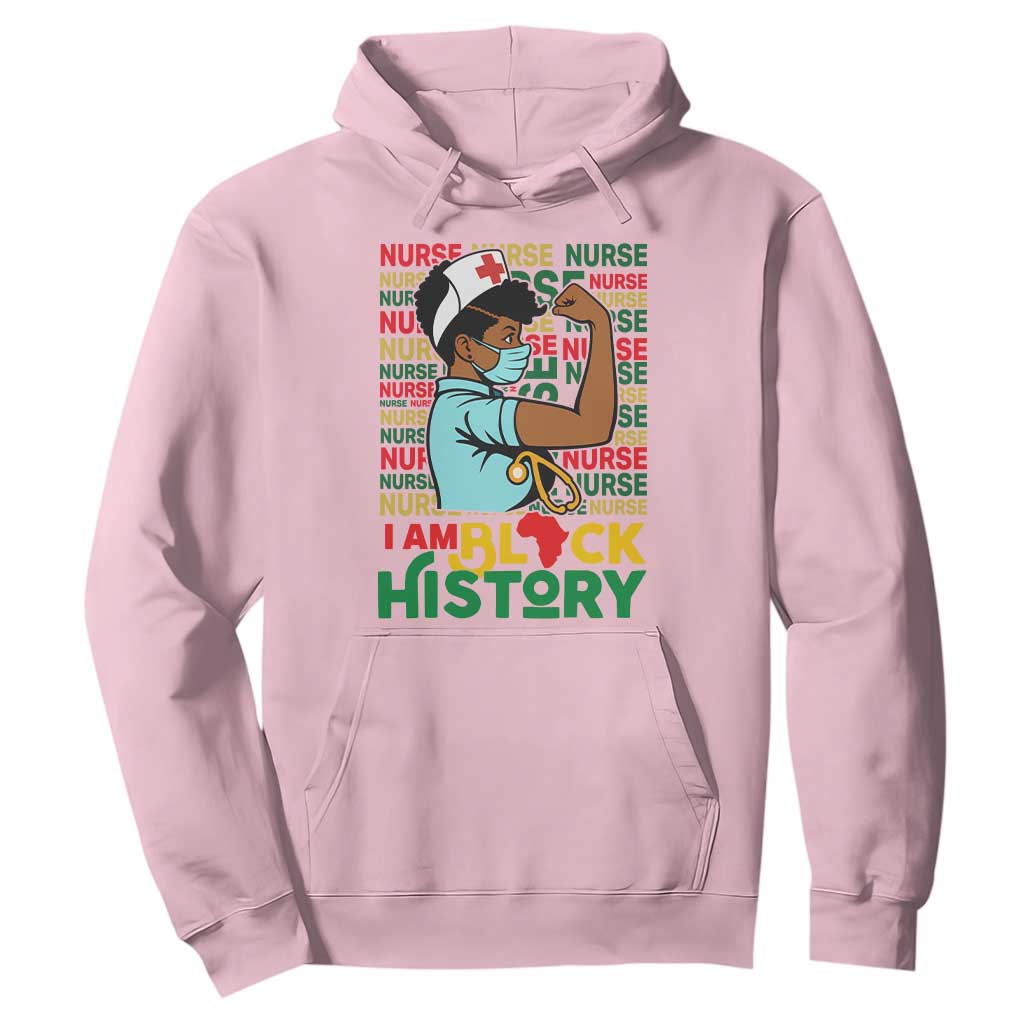 Nurse African American Hoodie I Am Black History Strong Feminism TS12 Light Pink Print Your Wear