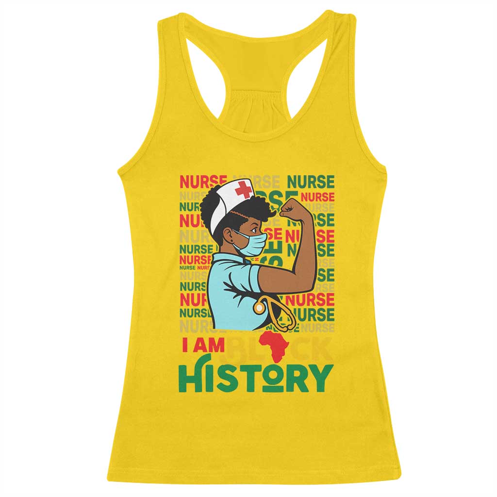 Nurse African American Racerback Tank Top I Am Black History Strong Feminism TS12 Daisy Print Your Wear