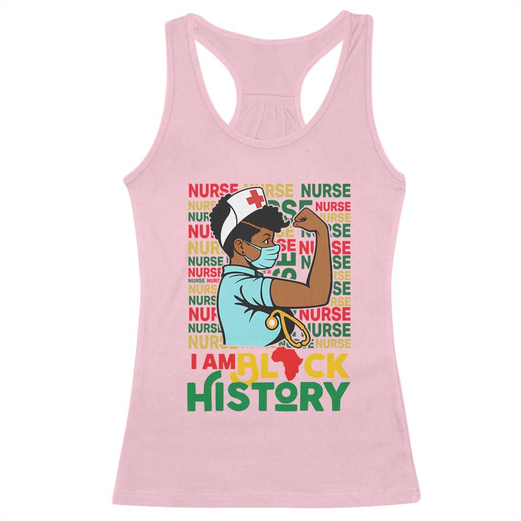 Nurse African American Racerback Tank Top I Am Black History Strong Feminism TS12 Light Pink Print Your Wear