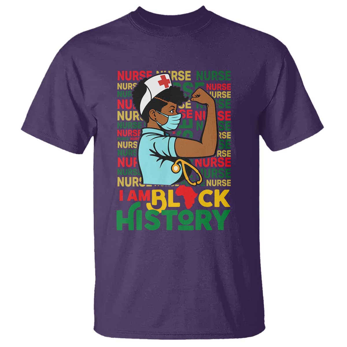 Nurse African American T Shirt I Am Black History Strong Feminism TS12 Purple Print Your Wear
