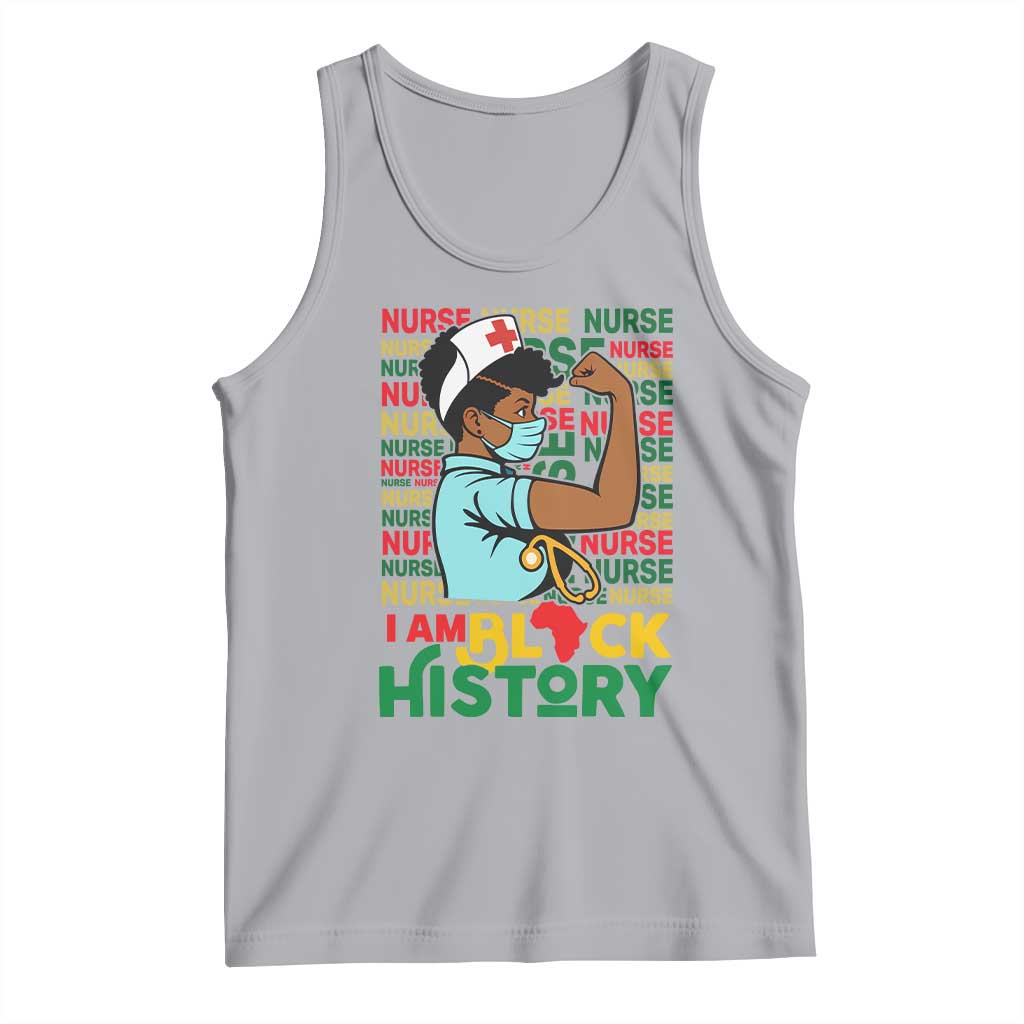 Nurse African American Tank Top I Am Black History Strong Feminism TS12 Athletic Heather Print Your Wear
