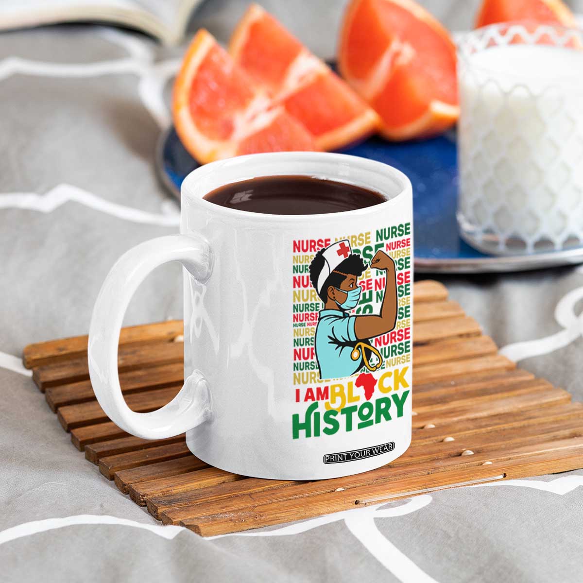Nurse African American Coffee Mug I Am Black History Strong Feminism TS12 Print Your Wear