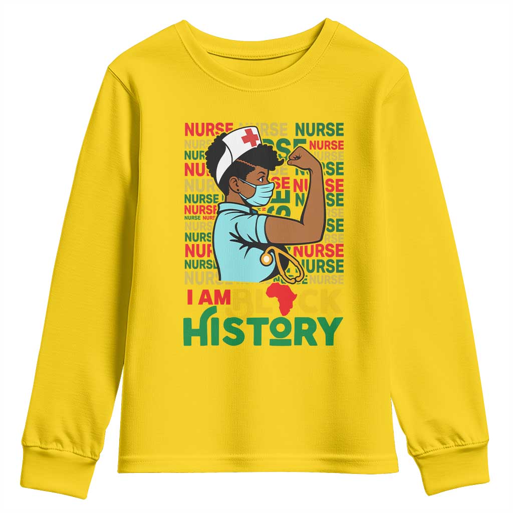 Nurse African American Youth Sweatshirt I Am Black History Strong Feminism TS12 Daisy Print Your Wear