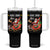 Funny Christmas Cat Tumbler With Handle Meowy Catmas Santa Sleigh Xmas TS12 One Size: 40 oz Black Print Your Wear