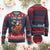 Funny Xmas Cat Ugly Christmas Sweater Meowy Catmas Santa Sleigh Xmas TS12 Burgundy Print Your Wear