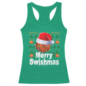 Basketball Christmas Racerback Tank Top Funny Merry Swishmas Sports TS12 Irish Green Print Your Wear