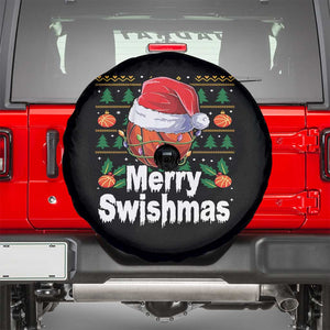 Basketball Christmas Spare Tire Cover Funny Merry Swishmas Sports TS12 Black Print Your Wear