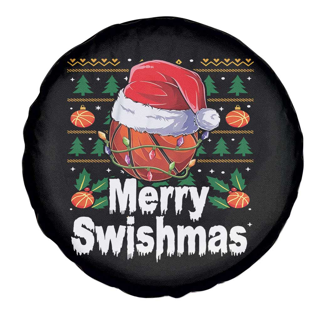 Basketball Christmas Spare Tire Cover Funny Merry Swishmas Sports TS12 Print Your Wear