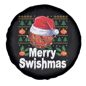 Basketball Christmas Spare Tire Cover Funny Merry Swishmas Sports TS12 Print Your Wear