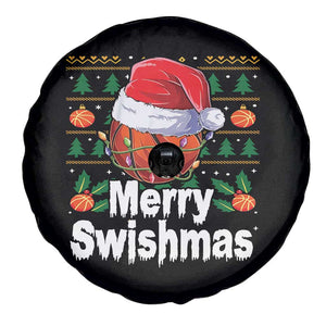 Basketball Christmas Spare Tire Cover Funny Merry Swishmas Sports TS12 Print Your Wear