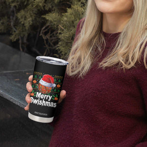 Basketball Christmas Tumbler Cup Funny Merry Swishmas Sports TS12 Print Your Wear