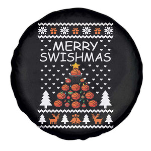Basketball Merry Swishmas Spare Tire Cover Christmas Tree Sports TS12 Print Your Wear