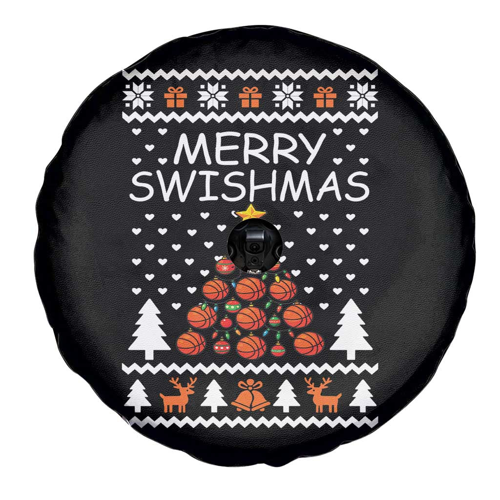 Basketball Merry Swishmas Spare Tire Cover Christmas Tree Sports TS12 Print Your Wear