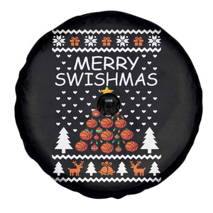 Basketball Merry Swishmas Spare Tire Cover Christmas Tree Sports TS12 Print Your Wear