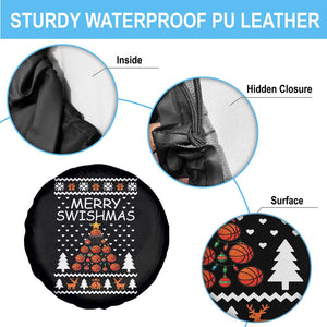 Basketball Merry Swishmas Spare Tire Cover Christmas Tree Sports TS12 Print Your Wear