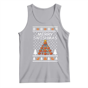 Basketball Merry Swishmas Tank Top Christmas Tree Sports TS12 Athletic Heather Print Your Wear