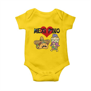 Mexican Filipino Food Lover Baby Onesie Tacos Lover And Halo Halo TS12 Daisy Print Your Wear