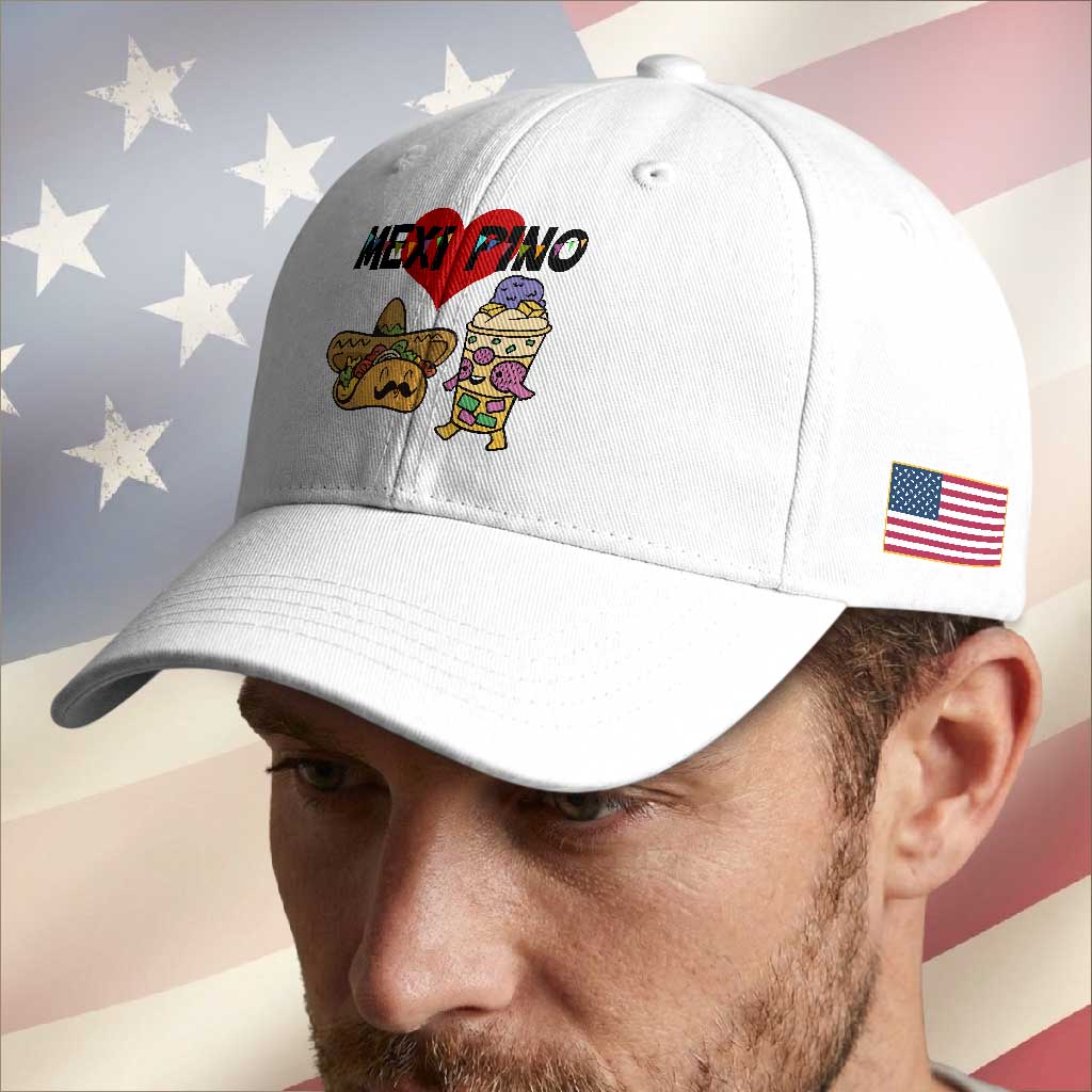 Mexican Filipino Food Lover Baseball Cap Tacos Lover And Halo Halo TS12 Print Your Wear