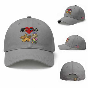Mexican Filipino Food Lover Baseball Cap Tacos Lover And Halo Halo TS12 Baseball Cap Universal Fit Sport Gray Print Your Wear