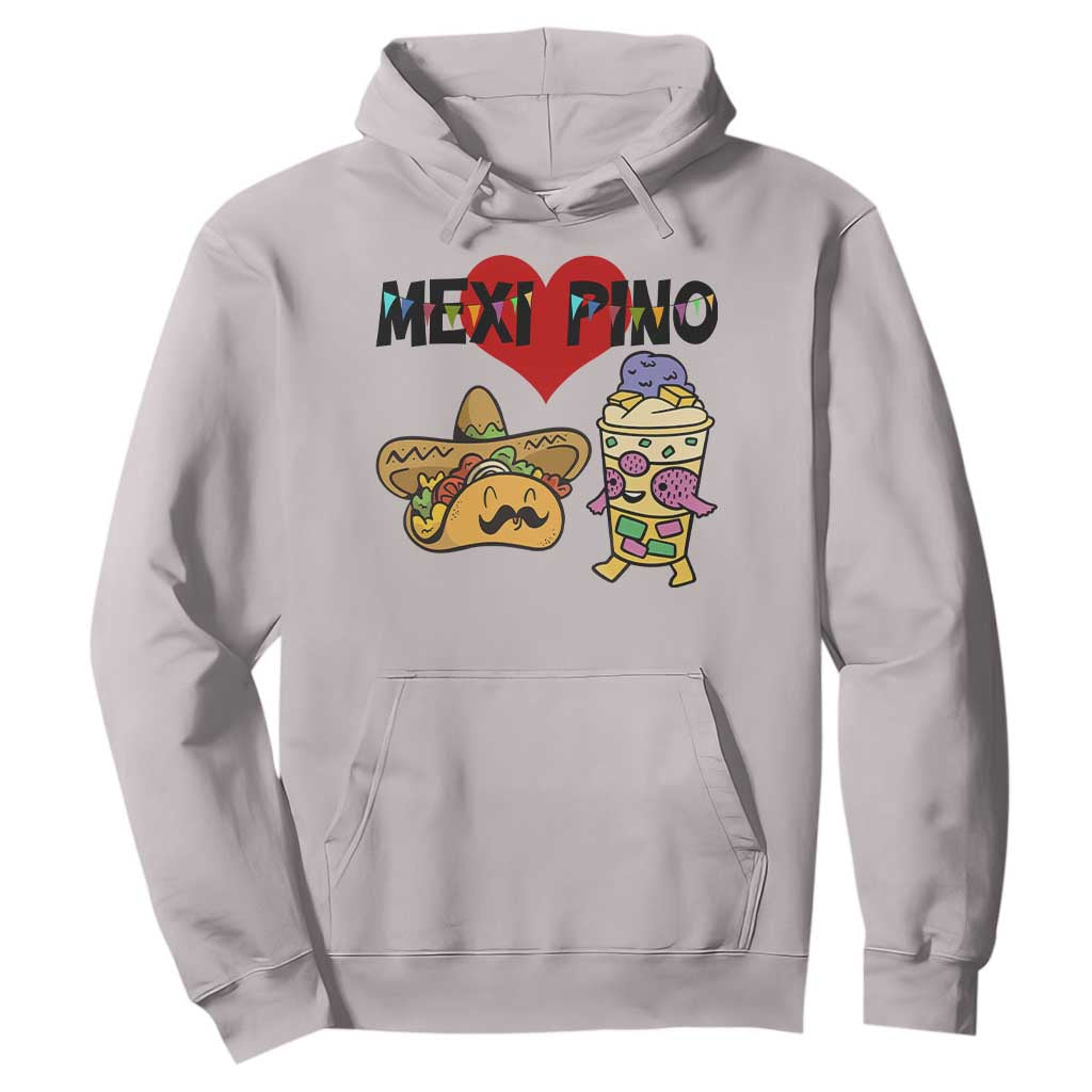 Mexican Filipino Food Lover Hoodie Tacos Lover And Halo Halo TS12 Ice Gray Print Your Wear