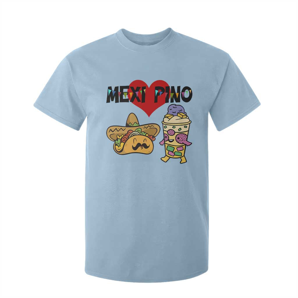 Mexican Filipino Food Lover T Shirt For Kid Tacos Lover And Halo Halo TS12 Light Blue Print Your Wear