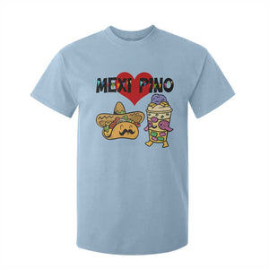 Mexican Filipino Food Lover T Shirt For Kid Tacos Lover And Halo Halo TS12 Light Blue Print Your Wear
