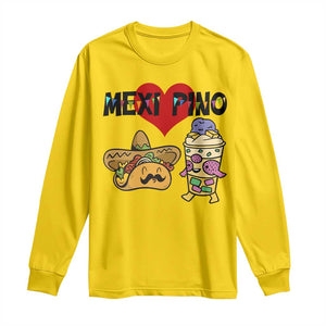 Mexican Filipino Food Lover Long Sleeve Shirt Tacos Lover And Halo Halo TS12 Daisy Print Your Wear