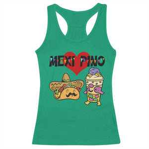 Mexican Filipino Food Lover Racerback Tank Top Tacos Lover And Halo Halo TS12 Irish Green Print Your Wear