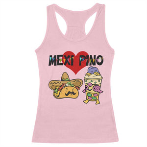 Mexican Filipino Food Lover Racerback Tank Top Tacos Lover And Halo Halo TS12 Light Pink Print Your Wear