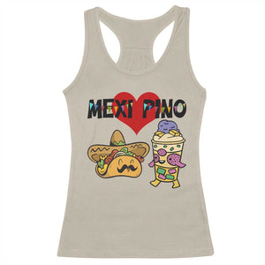 Mexican Filipino Food Lover Racerback Tank Top Tacos Lover And Halo Halo TS12 Sand Print Your Wear