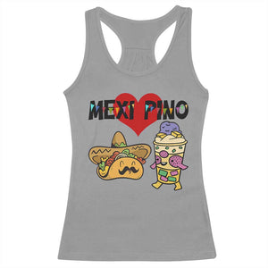 Mexican Filipino Food Lover Racerback Tank Top Tacos Lover And Halo Halo TS12 Sport Gray Print Your Wear
