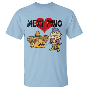 Mexican Filipino Food Lover T Shirt Tacos Lover And Halo Halo TS12 Light Blue Print Your Wear