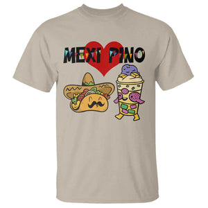 Mexican Filipino Food Lover T Shirt Tacos Lover And Halo Halo TS12 Sand Print Your Wear