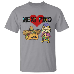 Mexican Filipino Food Lover T Shirt Tacos Lover And Halo Halo TS12 Sport Gray Print Your Wear