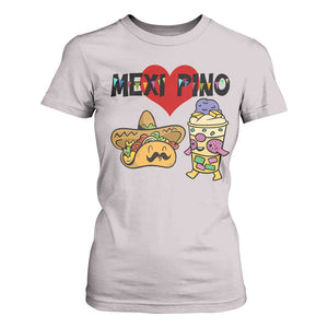 Mexican Filipino Food Lover T Shirt For Women Tacos Lover And Halo Halo TS12 Ice Gray Print Your Wear