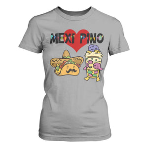 Mexican Filipino Food Lover T Shirt For Women Tacos Lover And Halo Halo TS12 Sport Gray Print Your Wear