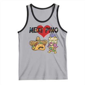 Mexican Filipino Food Lover Tank Top Tacos Lover And Halo Halo TS12 Athletic Heather Black Print Your Wear