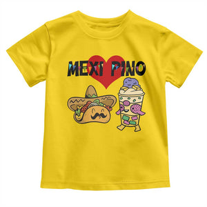 Mexican Filipino Food Lover Toddler T Shirt Tacos Lover And Halo Halo TS12 Daisy Print Your Wear