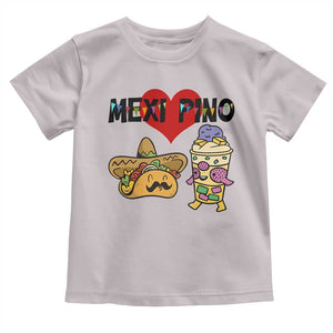 Mexican Filipino Food Lover Toddler T Shirt Tacos Lover And Halo Halo TS12 Ice Gray Print Your Wear