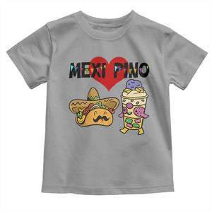 Mexican Filipino Food Lover Toddler T Shirt Tacos Lover And Halo Halo TS12 Sport Gray Print Your Wear
