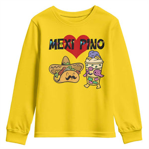 Mexican Filipino Food Lover Youth Sweatshirt Tacos Lover And Halo Halo TS12 Daisy Print Your Wear