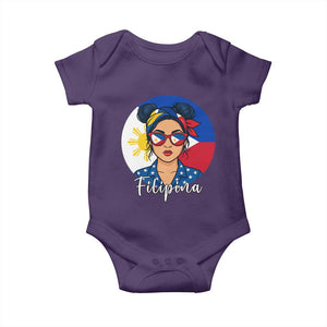 Philippines Girl Filipina Baby Onesie Flag Filipino Pride TS12 Purple Print Your Wear