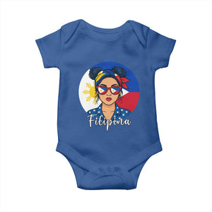 Philippines Girl Filipina Baby Onesie Flag Filipino Pride TS12 Royal Blue Print Your Wear