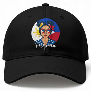 Philippines Girl Filipina Baseball Cap Flag Filipino Pride TS12 Print Your Wear