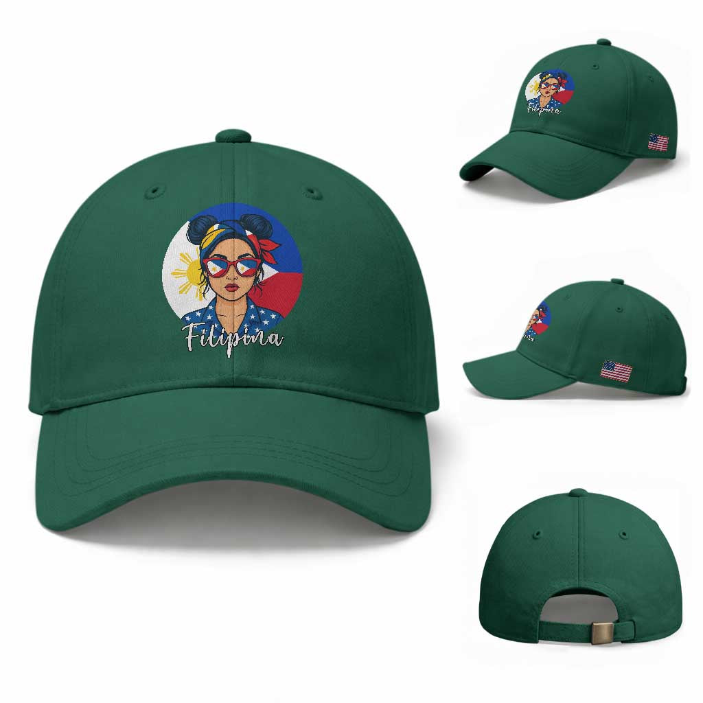 Philippines Girl Filipina Baseball Cap Flag Filipino Pride TS12 Baseball Cap Universal Fit Irish Green Print Your Wear