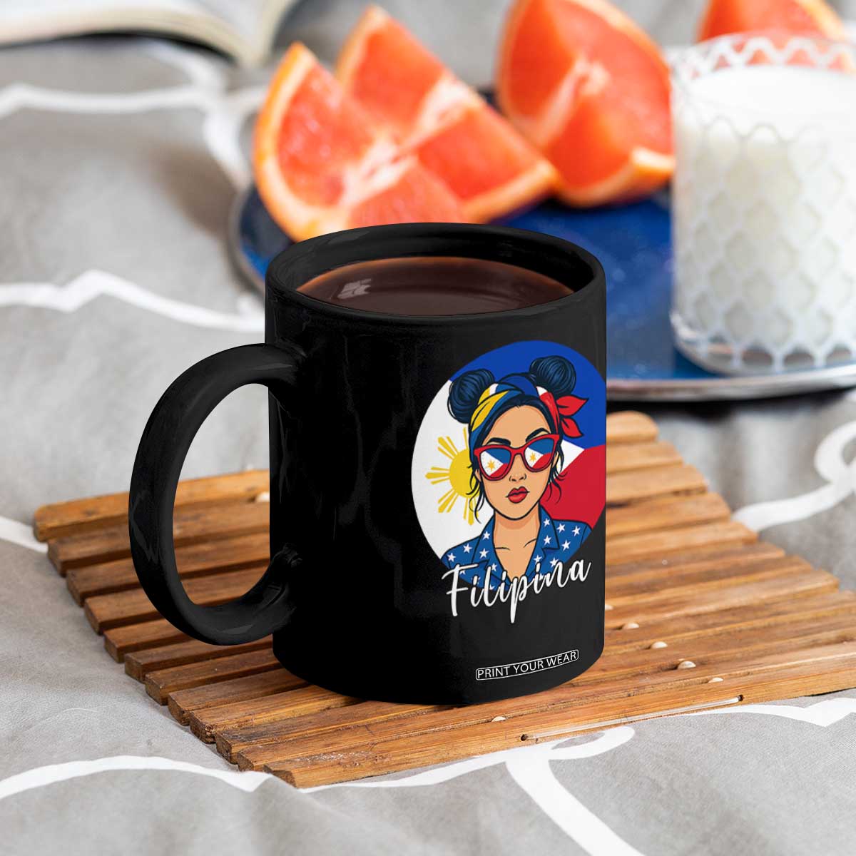Philippines Girl Coffee Mug Filipina Philippines Flag Filipino Pride TS12 Print Your Wear